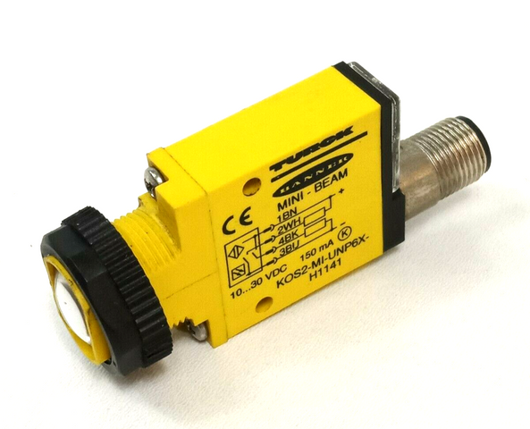 حساس TURCK BANNER Mini-Beam KOS2-MI-UNP6X-H1141، 10 ... 30 فولت DC، 150 مللي أمبير