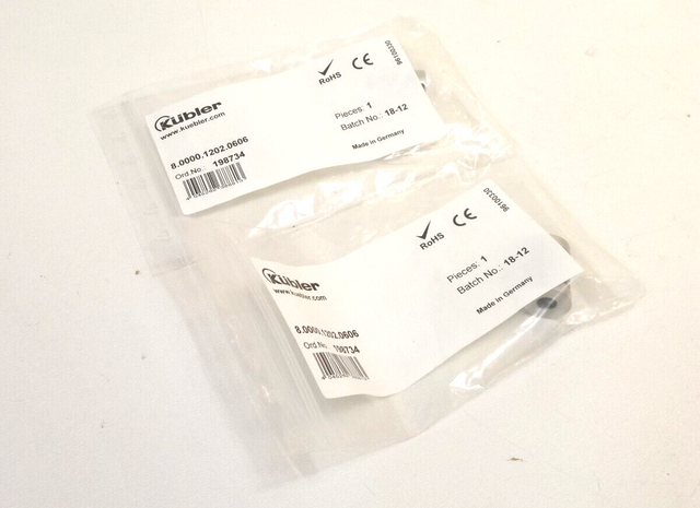 2 x KÜBLER 198734 Bellows coupling for rotary encoder 6x6mm 8.0000.1202.0606