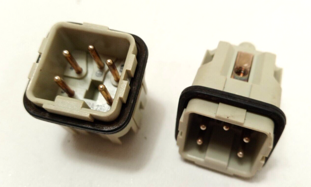 2x HARTING Han 4A-M 10A 230/400V, разъём