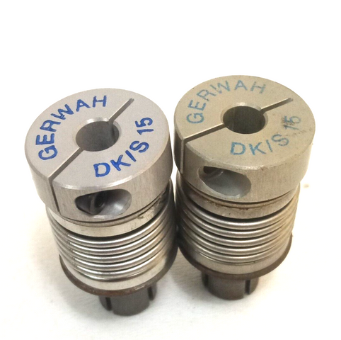 2 x GERWAH DK/S 15 Ringfeder, Metal Bellows Coupling, Metal Bellows / Coupling, Blue