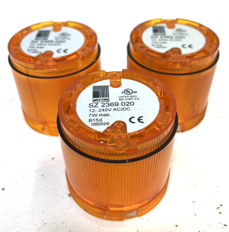 3 Pieces Rittal Permanent Light Element Housing SZ 2369.020 - Orange