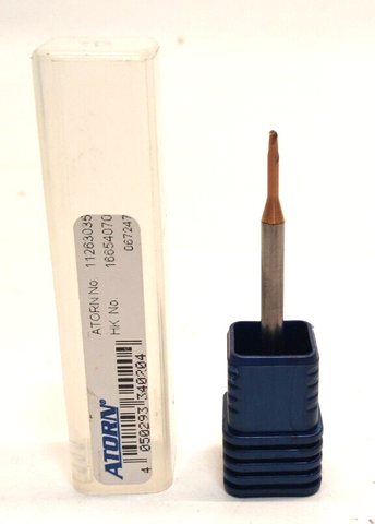 ATORN Solid Carbide Mini Radius Cutter Z2 HA, 2.0 x 2.0 x 10 x 55mm Coated