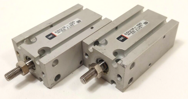 2 x SMC CDU16-15D Pneumatic, Cylinder, Short Stroke Cylinder, 0.7MPa (storage traces)