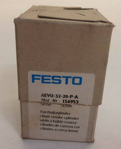 Пневмоцилиндр короткого хода Festo, компактный цилиндр AEVU-33-20-P-A, серия SD08
