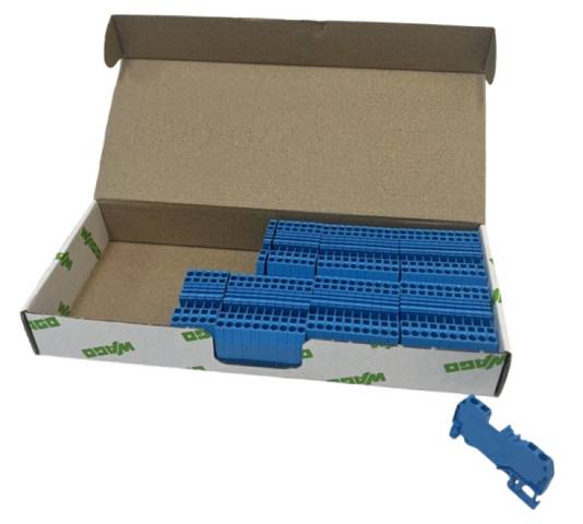 63 x WAGO 280-904, ID 60412443, 2-Conductor Through Terminal - Blue