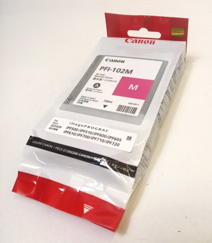 Canon Toner PFI-102M MAGENTA iPF500/iPF510/iPF600/iPF605/iPF610/iPF700/iPF710