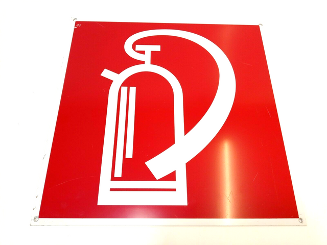 Fire extinguisher sign F001 45x45 cm old standard warning sign information sign