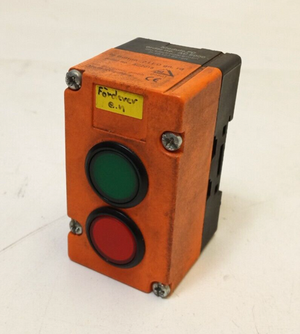 IFM إلكترونيك، 2 زر، أزرار مضيئة، 2 زر/2 LED أخضر (gn)، أحمر (rd)، AC2018