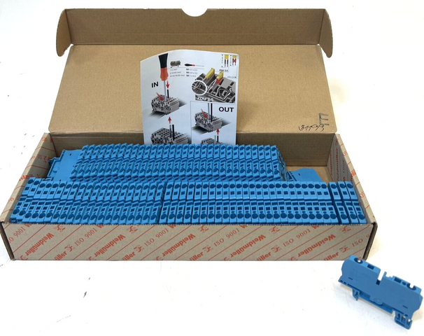 74 x Weidmüller 1632060000, ZDU 4 BL, Feed-through terminal block, terminal block, terminal
