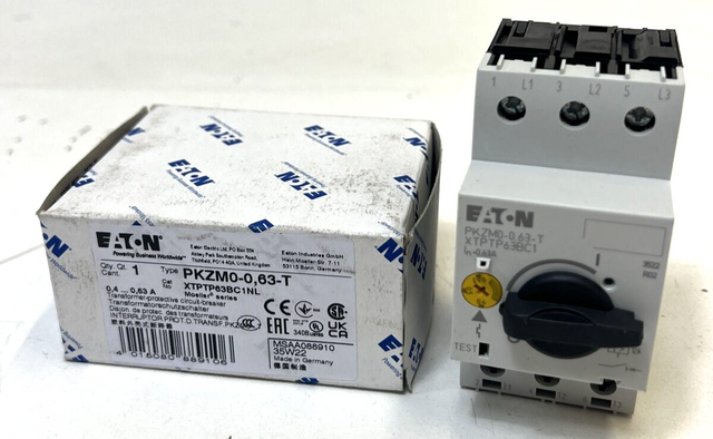 EATON PKZM0-0.63-T, XTPTP63BC1NL, Transformer Protection Switch, Circuit Breaker