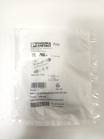 Phoenix Contact SACC-M12MSB-5CON-PG9-SH-AU Data Connector