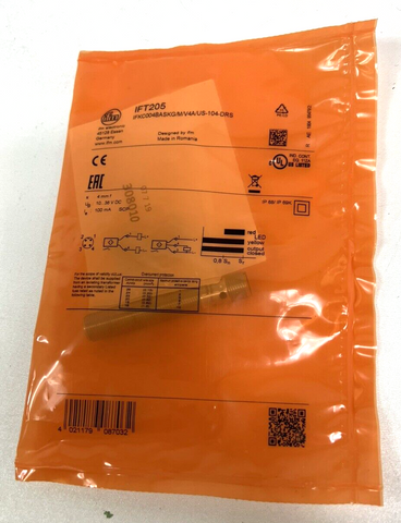 IFM electronic IFT205, IFKC004BASKG/M/V4A/US-104-DRS Proximity Switch Sensor