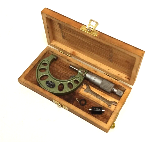 Helios Micrometer Caliper 25-50mm, 0.01 Micrometer