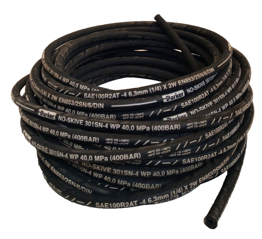 [€12.40/m] 5M PARKER Hydraulic Hose 301SN-4 WP DN6 6.3 mm No-Skive 40MPa 853