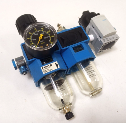 Festo FRC-1/4-S-B, Ser. 7176 + MS4-DE-1/4-10V24 Maintenance Unit
