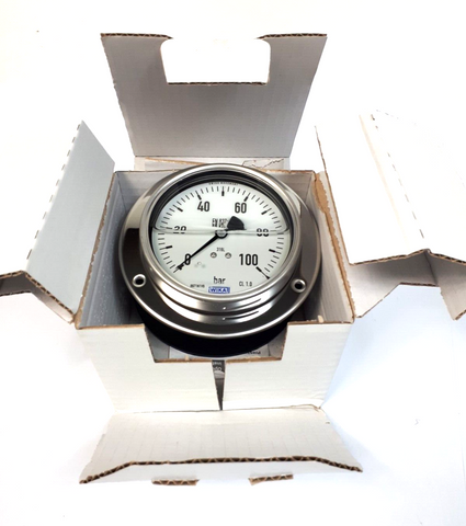 Wika PG23CP.100 100 bar ZT2282.00 02252566 Bourdon Tube Pressure Gauge CrNi Steel