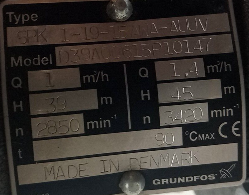 Grundfos SPK 1-19/15AWA-AUUV Anschlussbereich Detailaufnahme