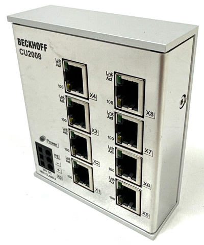 Beckhoff CU2008-0000 Ethernet Switch 8 Ports, 10/100 Mbits/s Power Input 24V DC
