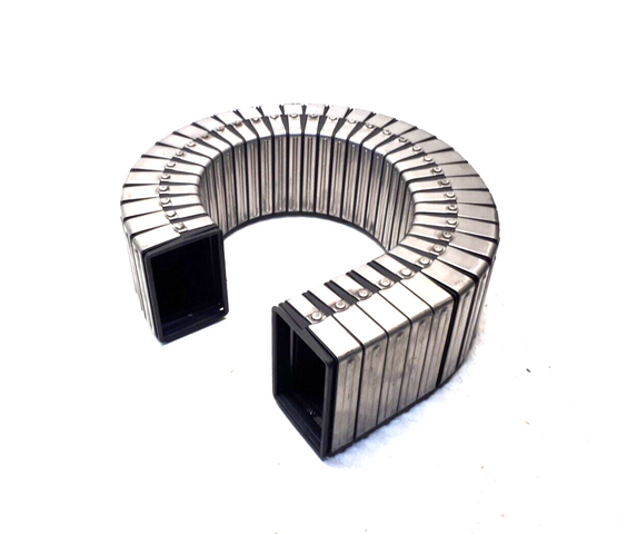 Closed energy chain cable carrier approx. 90cm cable guide stainless steel