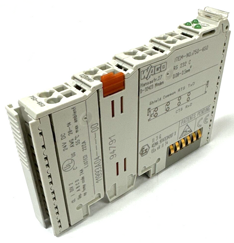 WAGO 750-650 RS 232 C | RS232C Модуль последовательного интерфейса, модуль 0.08-2.5mm²