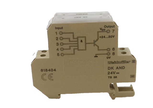 1x WEIDMÜLLER DK AND 24VDC 818404 ELECTROMAGNETIC RELAY