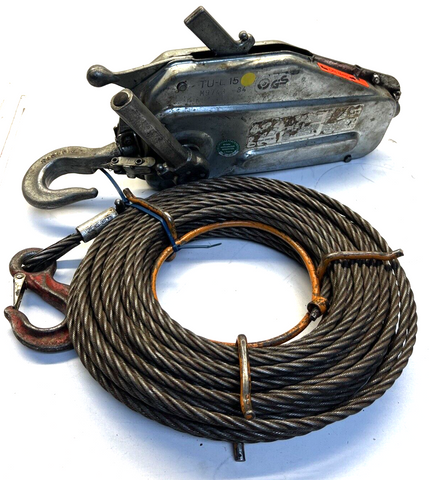Таль Grip TU-L15, канатная таль, грузоподъёмность 1500 кг, грузоподъёмная таль M9743-84 | ручная канатная таль TU 15