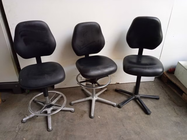 3 x ESD Stühle Arbeitsstuhl Drehstuhl Arbeitsdrehstuhl