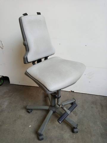 Bimos 9811 Work Swivel Chair Work Chair Swivel Chair Office Chair Step Stool Grey
