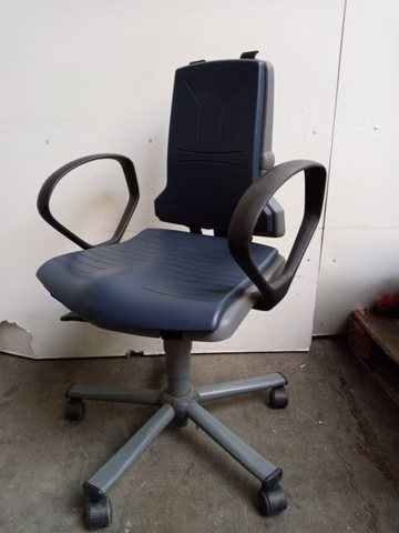 Bimos Arbeitsdrehstuhl 9823S Drehstuhl Stuhl mit Rollen und Armlehnen NP* 380€