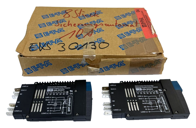 2 x E-T-A Electronic Circuit Breaker ESS20-003-DC24V Switch 10A