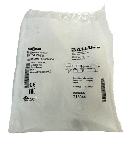 Balluff BES0068 BES M12MI-PSC40B-S04G Inductive Sensor