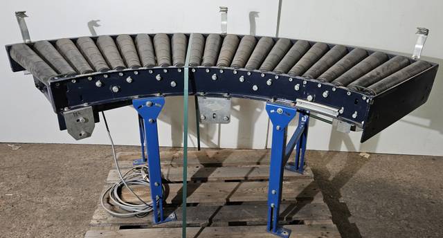 Schulz Roller Curve Conveyor with Drive 90° Roller Track Curve Roller Conveyor 490 mm