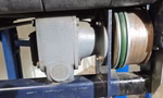 Rollenkurvenförderer mit Antrieb 90° Rollenbahnkurve