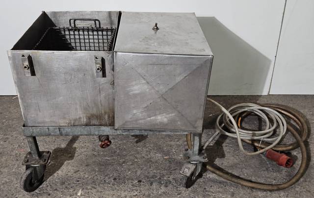 Mobile parts cleaner with heating workpiece small parts cleaner pipe end cleaner