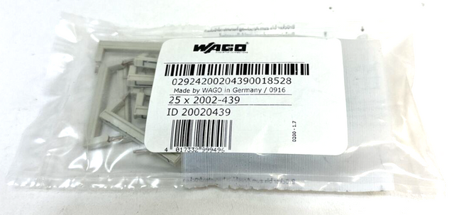 25 x Wago 2002-439 | 20020439 Jumper Bridges