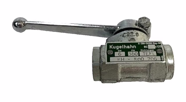 Kugelhahn KH-500 706 Ball Valve DN 6 PN 350 Dichtungen TEFL KH500706