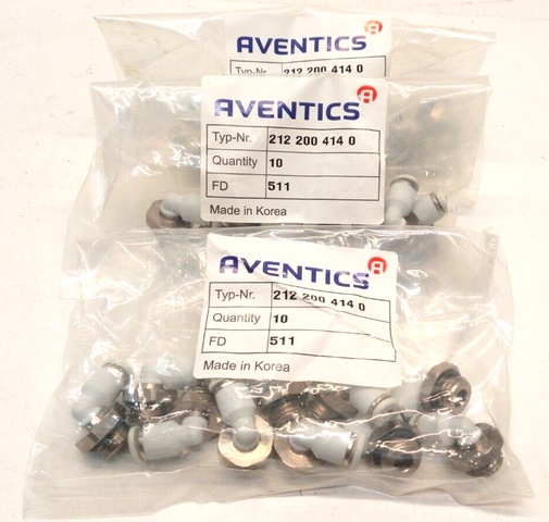 1x AVENTICS 2122004140 Pneumatic Angle Fitting 10pcs.