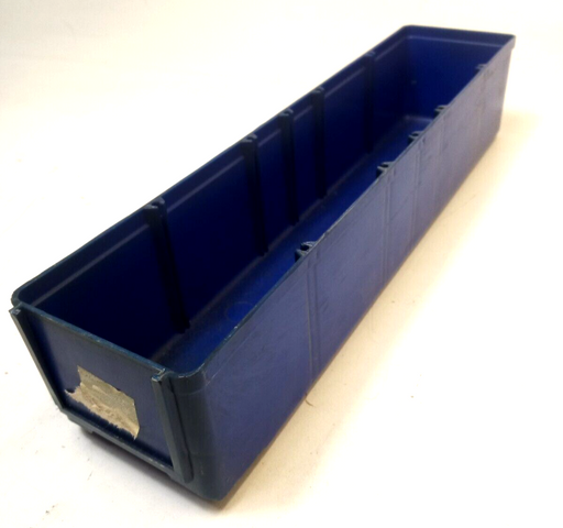 12x Perstorp Storage Boxes 88 x 395 x 82 mm (WxDxH) Storage Crate Utility Box blue