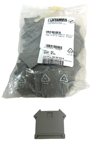 50 x Phoenix Contact 30 03 02 0 End Cover End Cap 3003020