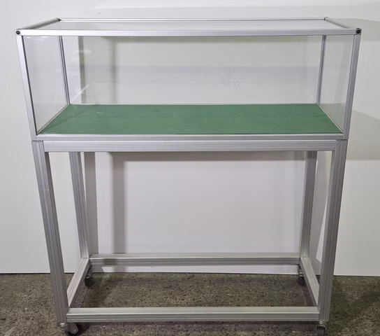 Bosch Rexroth Alu Kunststoff Vitrine Plexiglaskasten Schaukasten 1200x500x400mm