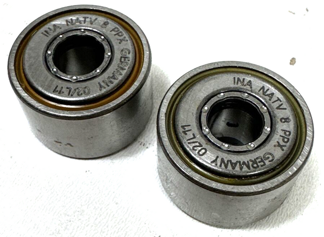 2 x INA NATV 8 PPX | NATV8PPX Support Roller Ball Bearing 8x24x15 mm