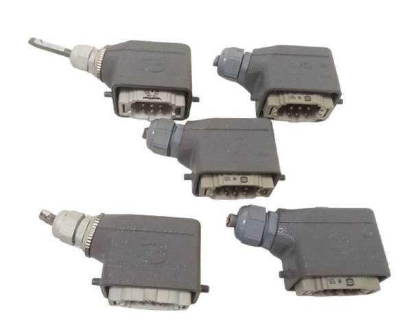 5x Harting Cable Gland Housing HAN +Walther Werke Pin Insert 710206