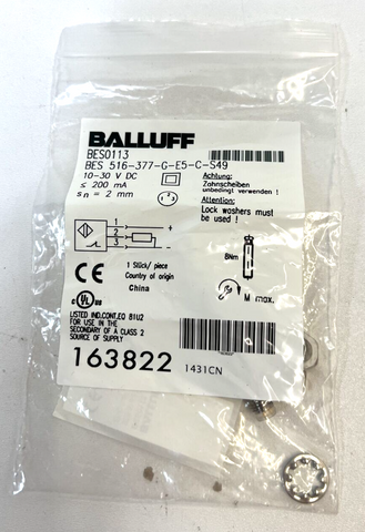 Balluff BES0113, BES 516-377-G-E5-C-S49 inductive sensor