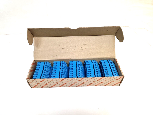 50x Weidmüller WNT 6 10X3 Terminal Block Disconnect Terminal Block Blue