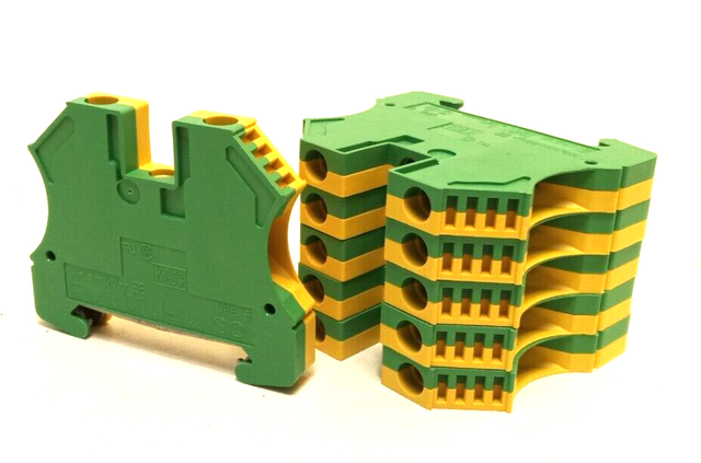 6 x Weidmüller IEC 60947-7-2, KEMA 98 ATEX 1683 U, Terminal, Feedthrough Terminal