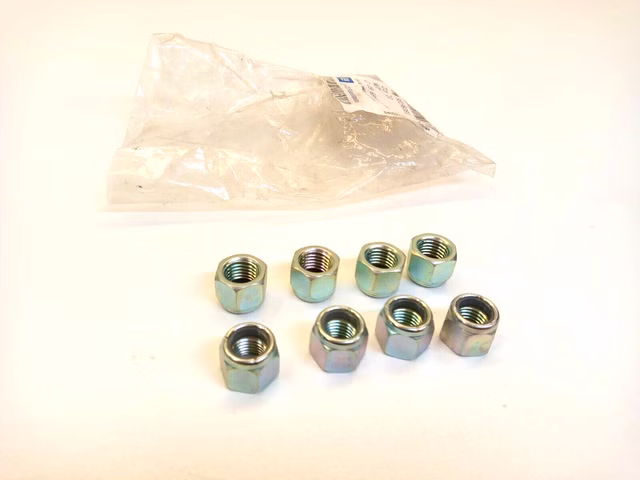 8x GM Opel 93195081 Mutter, Sechskantmutter 4709696, GR.8.955, spare parts, OE