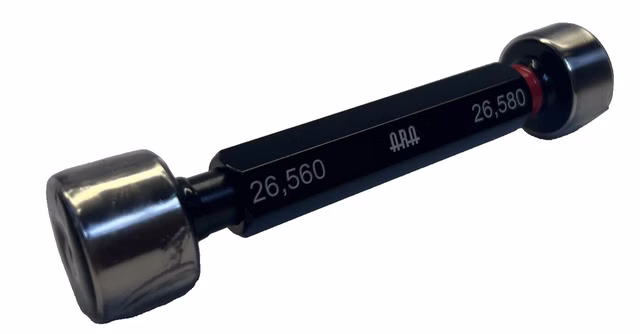 ARA Grenzlehrdorn Ø26,560 mm Ø26,580 mm Lehrdorn Prüfmittel Prüfdorn