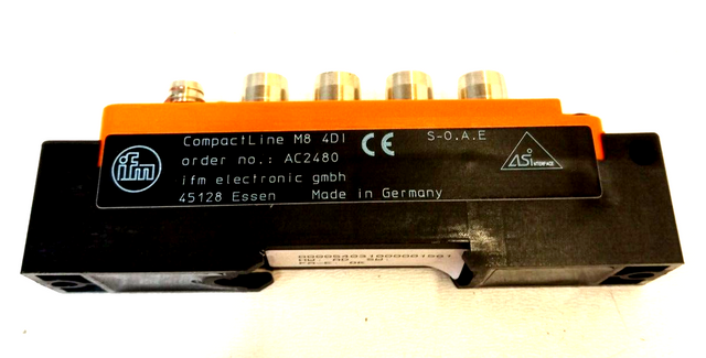 ifm electronic AC2480 CompactLine M8 4DI وحدة استشعار نشطة AS-i AC 2480