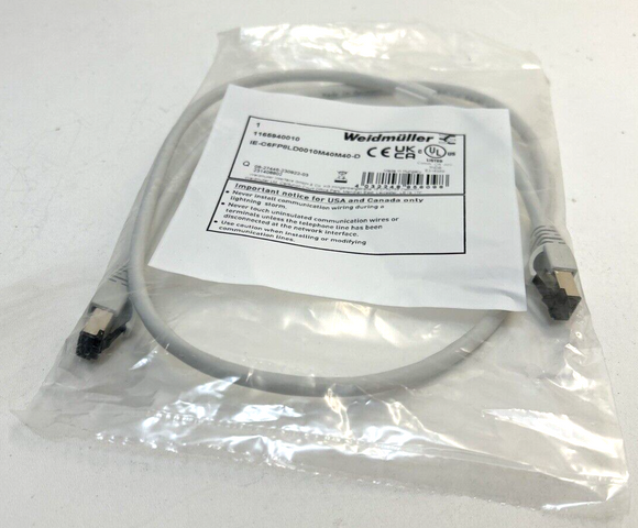 6x Weidmüller 1165940010 Кабель передачи данных IE-C6FP8LD0010M40M40-D | Кабель
