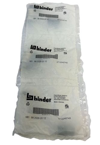 3 x Круглый штекерный разъём Binder 99 2029 20 12 9920292012